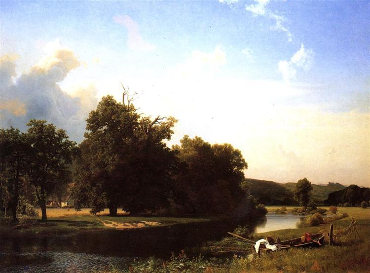 Albert Bierstadt Oil Painting Westphalia - Click Image to Close